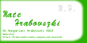 mate hrabovszki business card